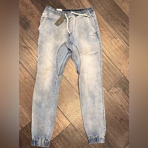 Zanerobe Sureshot Denim Jogger Mid Blue Size 34